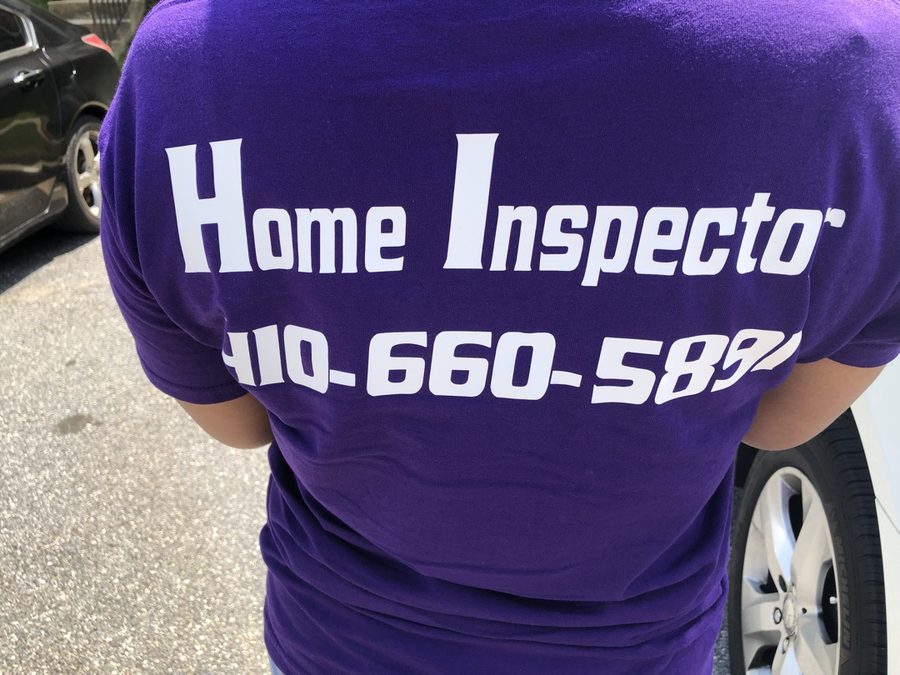 Super Specs Home Inspector uniform shirt with phone number